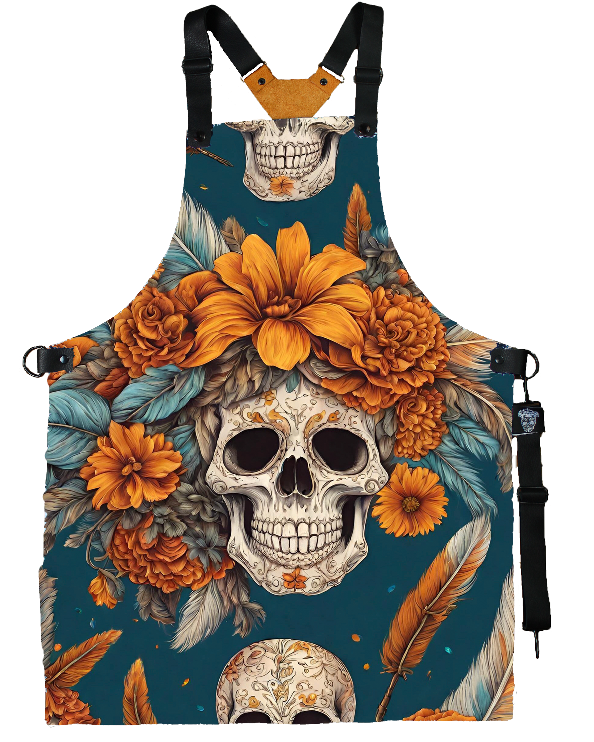 Catrina y cempasúchil