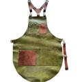 Mandil de piel verde olivo