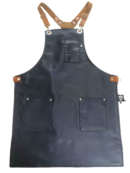 Mandil de piel azul