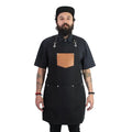 Black canvas apron