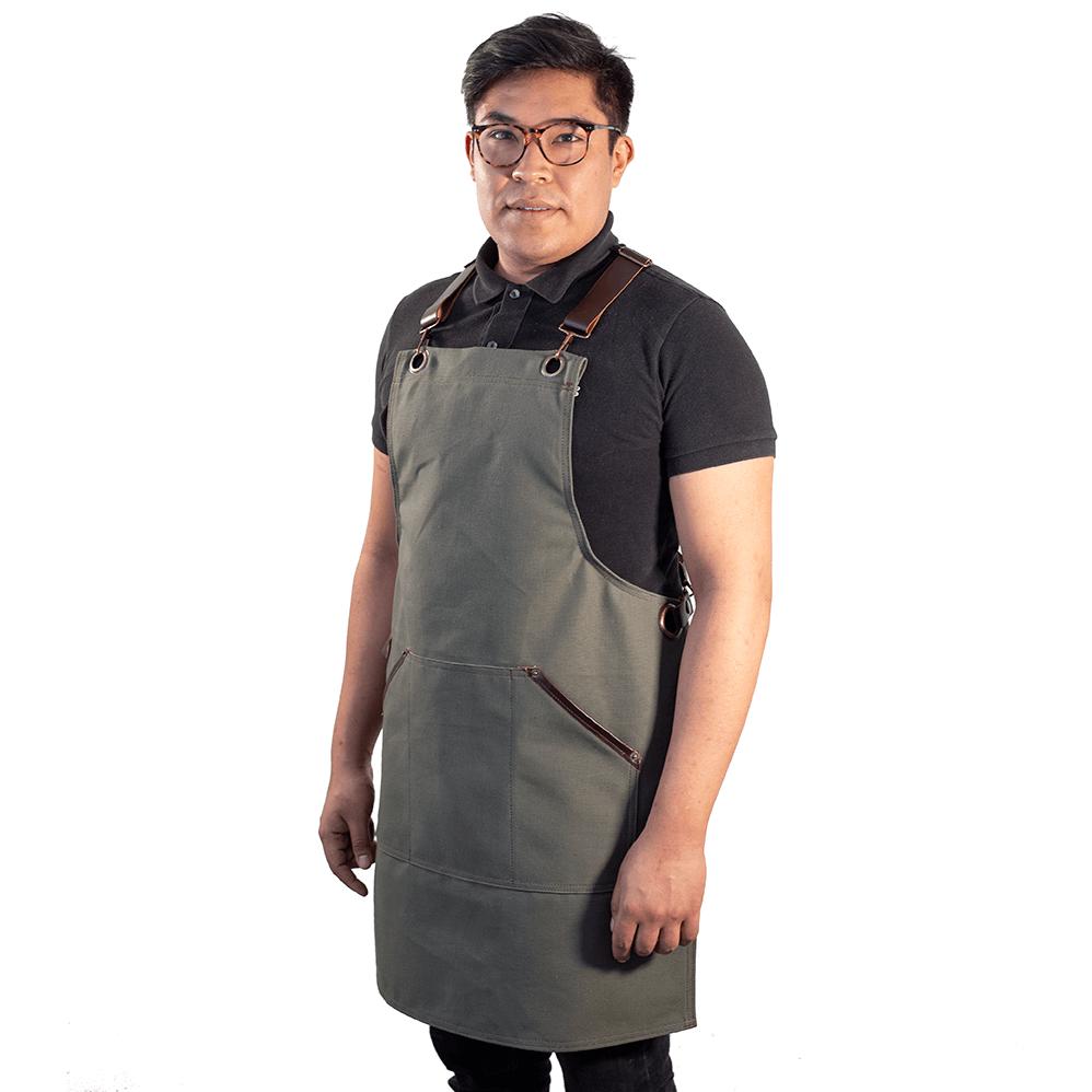 Military green apron Parra Parrilla 