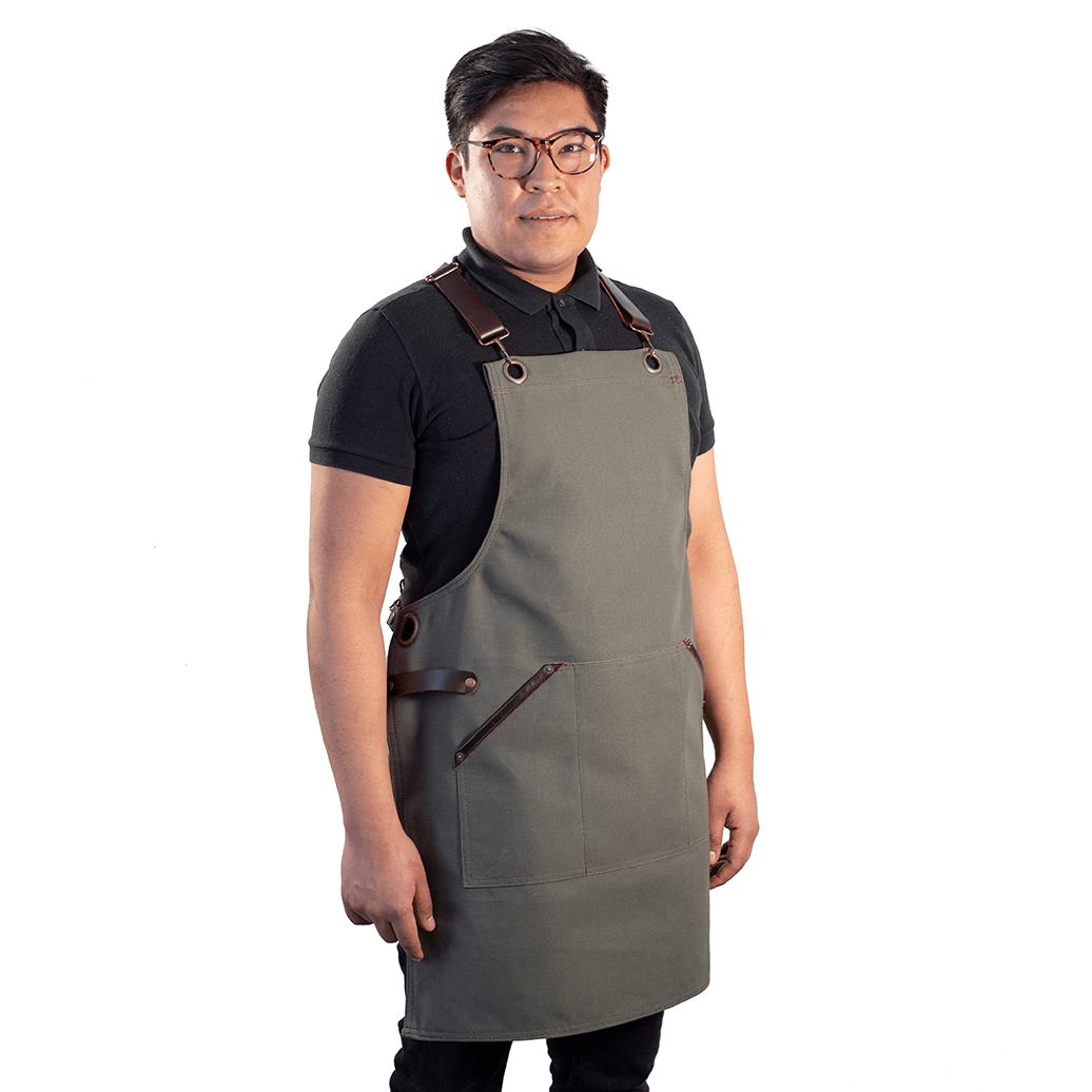 Military green apron Parra Parrilla 